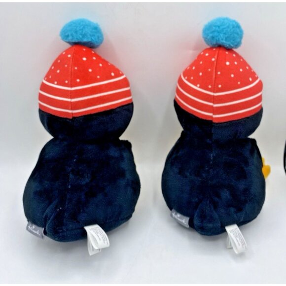 Hallmark Penguin Plush 2022 Stuffed Animal 11" Christmas Winter Lot of 2 HTF - Picture 3 of 16